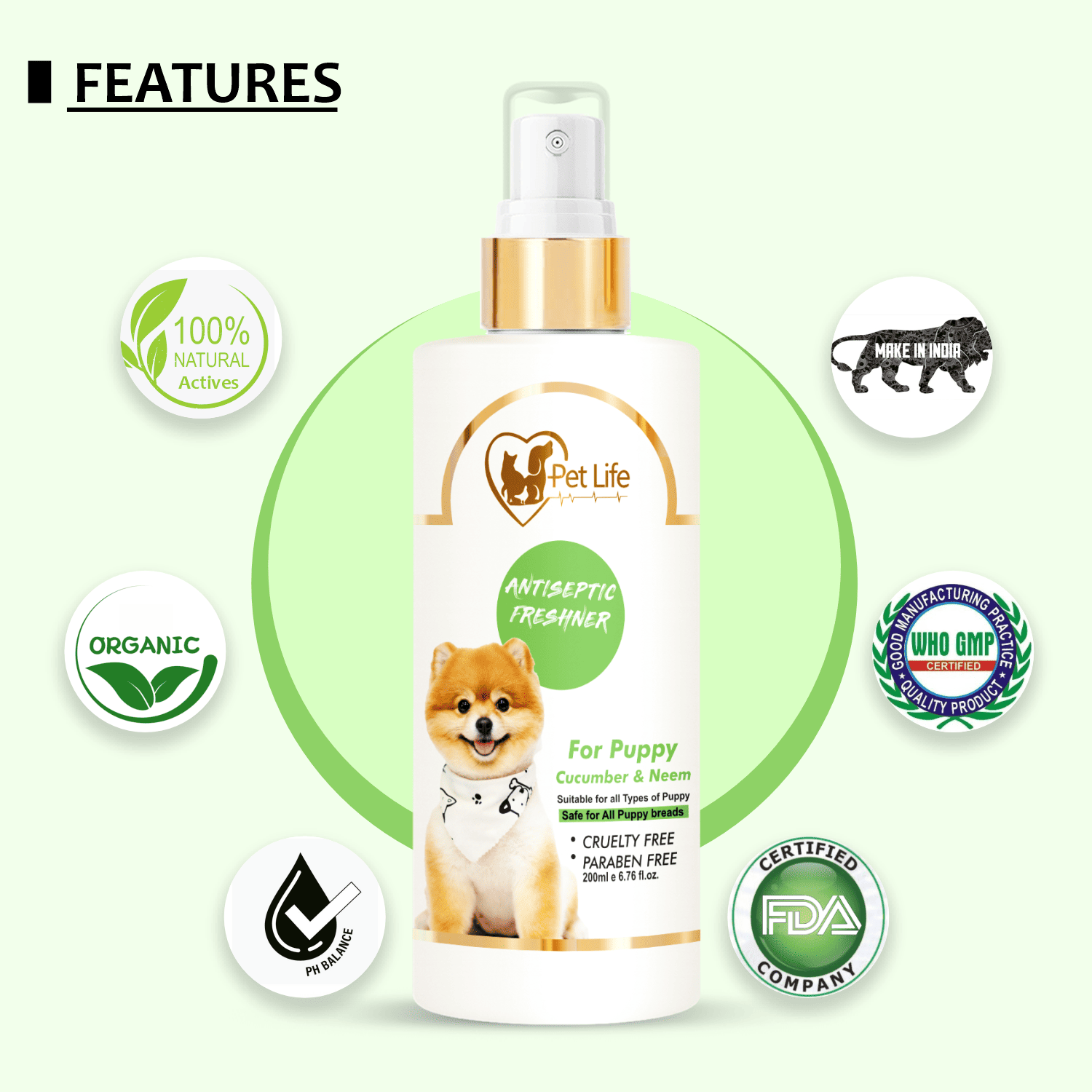 Pet Life Antiseptic Freshener for Puppy - Image 4